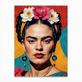 Frida Kahlo Portrait (10) Canvas Print