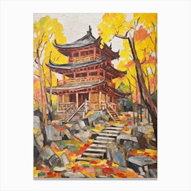 Autumn Gardens Painting Ninna Ji Temple Japan 1 Canvas Print