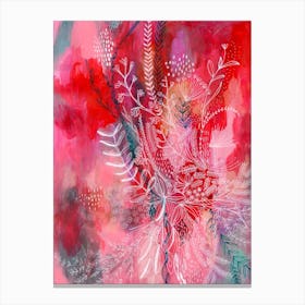 Pink And Red Patterns Canvas Print