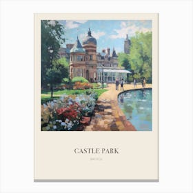 Castle Park Bristol 4 Vintage Cezanne Inspired Poster Canvas Print