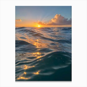 Sunrise Over The Ocean -Reimagined 1 Canvas Print