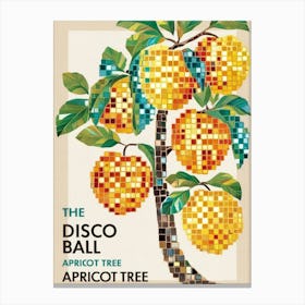 Disco Ball Apricot Tree 1 Canvas Print