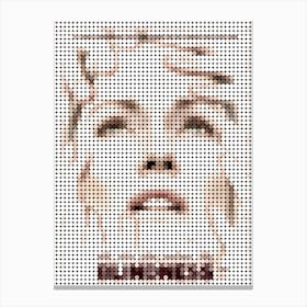 Blindness In A Pixel Dots Art Style Canvas Print