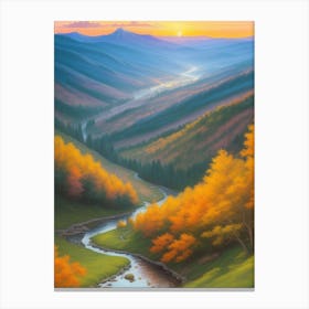 Sunset In The Mountains 3 Canvas Print