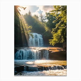 Waterfall In The Forest 9 Canvas Print