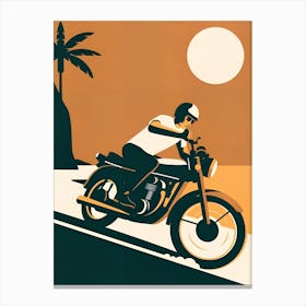 Motorcycle Rider Canvas Print