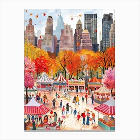 Colorful Spring in Central Park New York Canvas Print