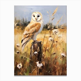 Bird Painting Barn Owl 3 Canvas Print