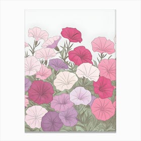 Pink And Purple Flowers Canvas Print