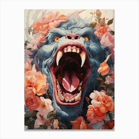 Monster With Roses Canvas Print