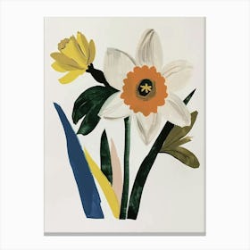 Painted Florals Daffodil 3 Canvas Print