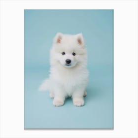 Samoyed Puppy. Generated AI. Art Print 1 Canvas Print