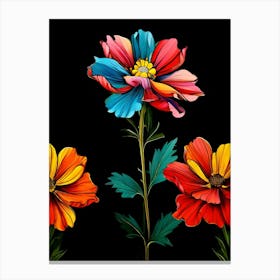 Cosmos Flowers 7 Canvas Print