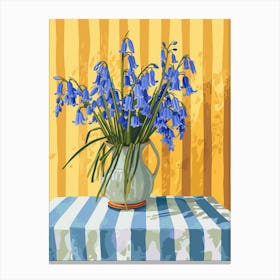 Bluebell Flowers On A Table   Contemporary Illustration 3 Canvas Print