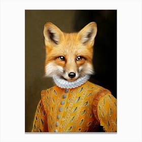 Aristocratic Fox Giovanni Pet Portraits Canvas Print