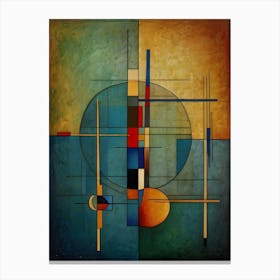 Abstract Painting Geometric Vibra Canvas Print