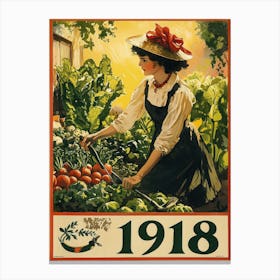 Aihrgdesign A Vintage Wartime Poster Promoting Victory Garden 158c52be C095 401c B85a 6ea112ed88ad 1 Canvas Print