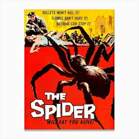 Horror Movie Poster, The Spider Canvas Print