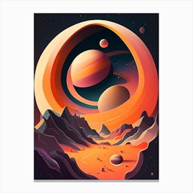 Kuiper Belt Comic Space Space Canvas Print