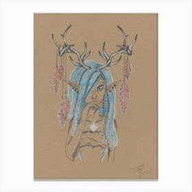 Fairy deer Canvas Print