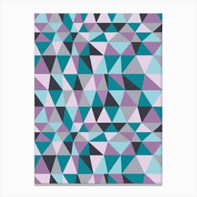 Irregular Triangles Purple Canvas Print