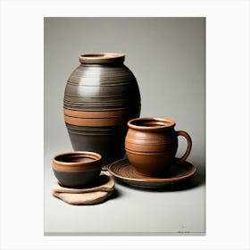 Pots And Saucers Canvas Print