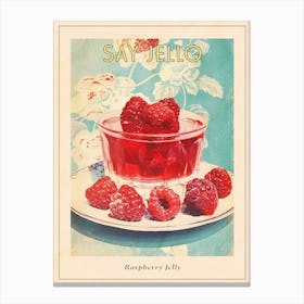 Raspberry Jelly Retro Collage 1 Poster Canvas Print