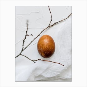 Easter Egg On A Branch Canvas Print