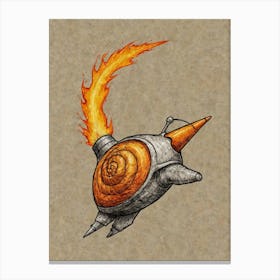 Snail Steamer Canvas Print