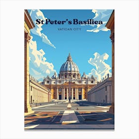 St Peter S Basilica Vatican City Travel Art Leinwandbild