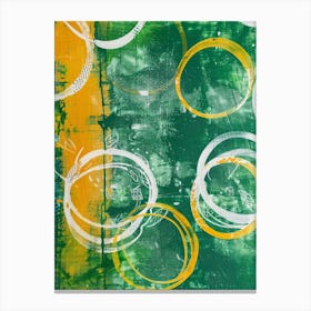 Green Circles 2 Canvas Print