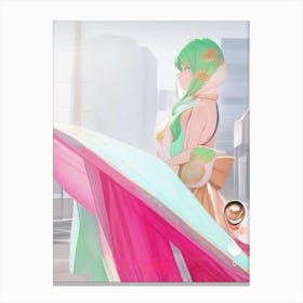 Girl on overpass  Canvas Print