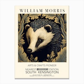 William Morris Print Exhibition Poster Badger Art Print Canvas Print