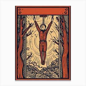 The Hanged Man Tarot Card, Vintage 2 Canvas Print