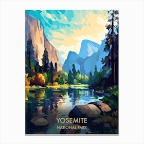 Yosemite National Park Travel Poster Illustration Style 2 Canvas Print