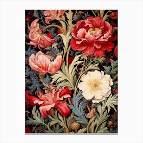 Red And White Flowers Canvas Print