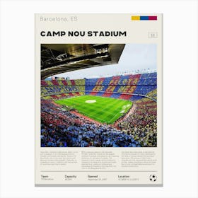 Camp Nou Stadium Canvas Print