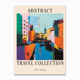 Abstract Travel Collection Poster Berlin Germany 3 Canvas Print