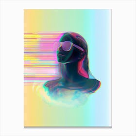 Cyberpunk, bright, "Awesome Cry" Canvas Print