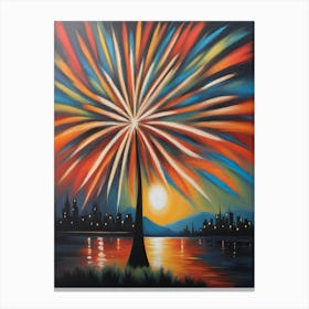 Fireworks In The Sky Canvas Print