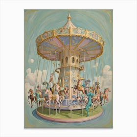 Pastel Abstract Carousel Canvas Print