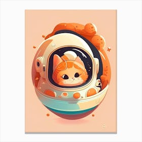 Cosmonaut Kawaii Kids Space Canvas Print