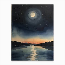 Moonlight Over Water Canvas Print