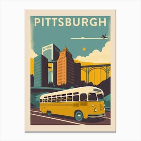 Pittsburgh Vintage Travel Poster Canvas Print