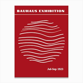 Bauhaus Red Exhibition 7 Canvas Print