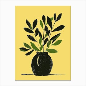 Zz Plant Minimalist Illustration 14 Canvas Print