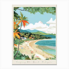 Poster Of Tanjung Rhu Beach, Langkawi Island, Malaysia, Matisse And Rousseau Style 4 Canvas Print