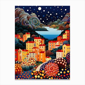 Amalfi, Italy, Illustration In The Style Of Pop Art 1 Canvas Print