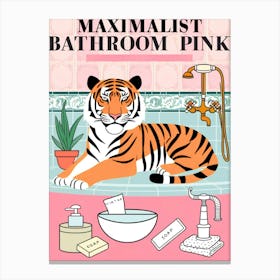 Maximist Bathroom Pink 1 Canvas Print