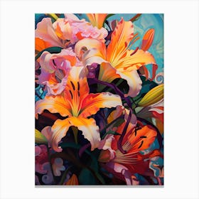 Floral Tiger Lily Canvas Print